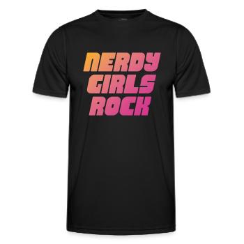Jupe Nerdy Girls - T-shirt sport Homme - noir - Devant - AI Model Male 178 dark (178cm)