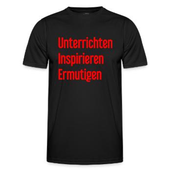 Teaching Inspiring Encouraging - Men's Functional T-Shirt - black - Front - AI Model Male 178 dark (178cm)