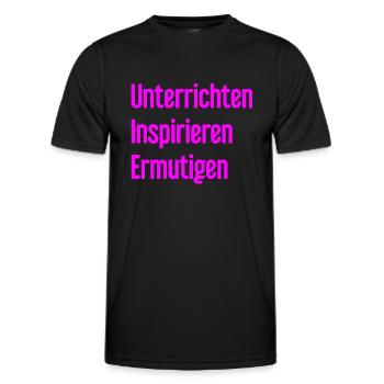 Teaching Inspiring Encouraging - Men's Functional T-Shirt - black - Front - AI Model Male 178 dark (178cm)