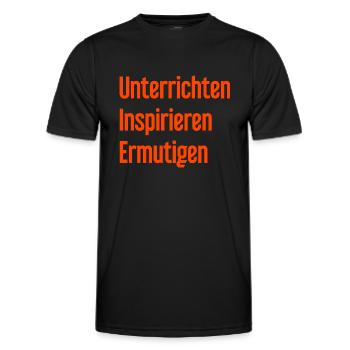 Teaching Inspiring Encouraging - Men's Functional T-Shirt - black - Front - AI Model Male 178 dark (178cm)