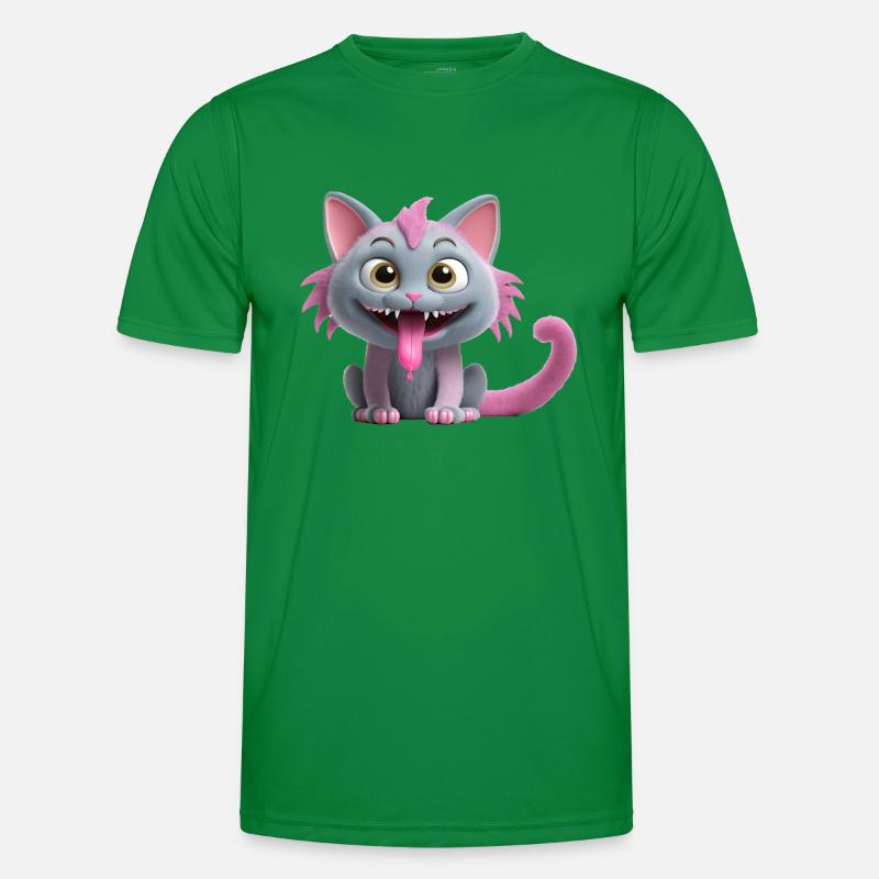 Chat monstre effrayant et mignon T-shirt sport Homme