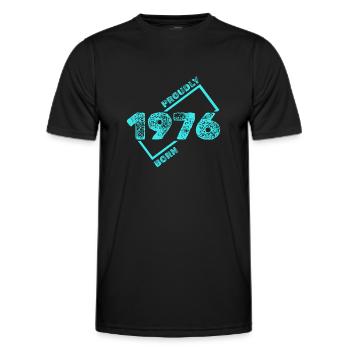 Geschenkidee 1976 - Männer Funktions-T-Shirt - Schwarz - Vorne - AI Model Male 178 dark (178cm)