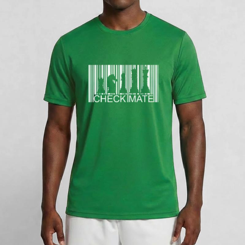 Conception élégante de code-barres d’échecs pour les fans d’échecs T-shirt sport Homme
