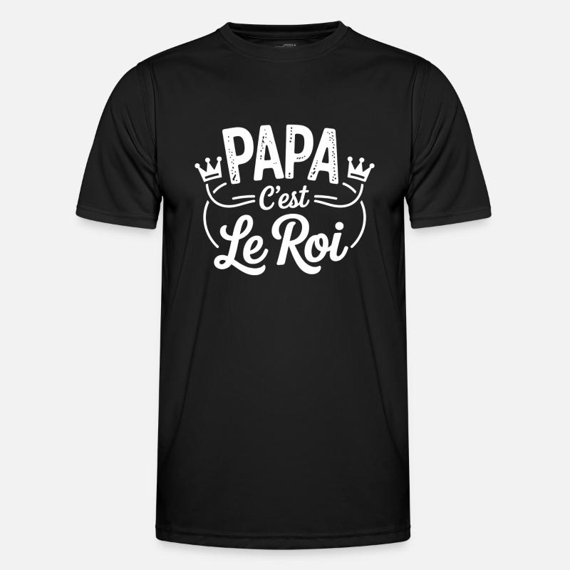 Daddy is the king - Men's Functional T-Shirt - black
