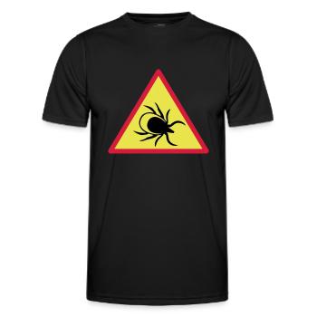 Attention ticks - Men's Functional T-Shirt - black - Front - AI Model Male 178 dark (178cm)