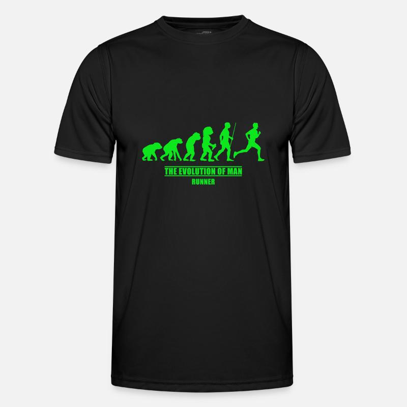 Läufer Evolution Läufer - Männer Funktions-T-Shirt - Schwarz