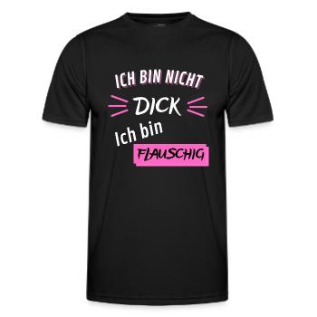 Ich bin nicht Dick ich bin flauschig Lustig - Männer Funktions-T-Shirt - Schwarz - Vorne - AI Model Male 178 dark (178cm)