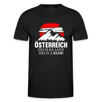 AUSTRIA ÖSTERREICH DES IS KA LAND DES IS A KLUB - Männer Funktions-T-Shirt - Schwarz - Vorne - AI Model Male 178 dark (178cm)