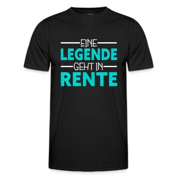 Rentner 2022 - Eine Legende geht in Rente - Männer Funktions-T-Shirt - Schwarz - Vorne - AI Model Male 178 dark (178cm)