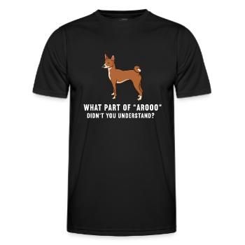 Basenji Hund Geschenk - Männer Funktions-T-Shirt - Schwarz - Vorne - AI Model Male 178 dark (178cm)
