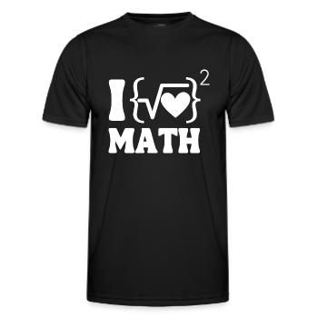 Ich liebe Mathe White Edition - Männer Funktions-T-Shirt - Schwarz - Vorne - AI Model Male 178 dark (178cm)