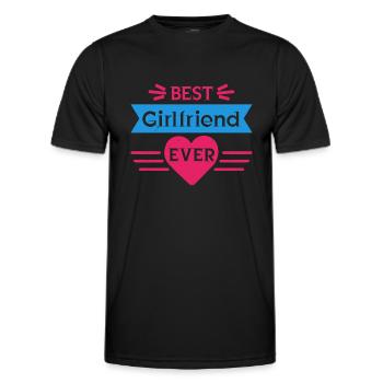 BEST GIRLFRIEND EVER - Men's Functional T-Shirt - black - Front - AI Model Male 178 dark (178cm)