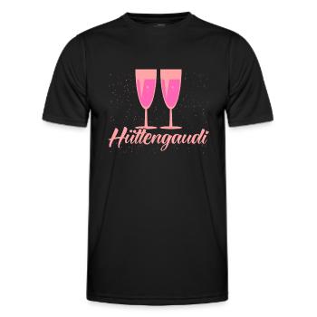 Apres Ski Hüttengaudi Geschenk - Männer Funktions-T-Shirt - Schwarz - Vorne - AI Model Male 178 dark (178cm)