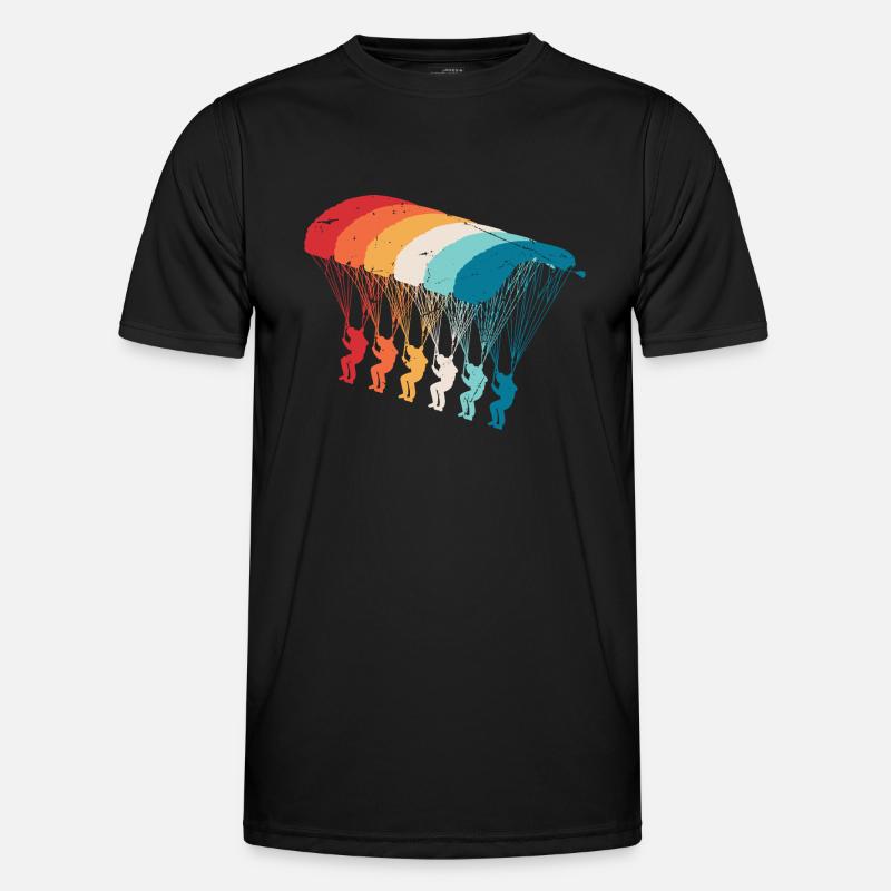 Skydive Evolution: Skydiver Design - Men's Functional T-Shirt - black