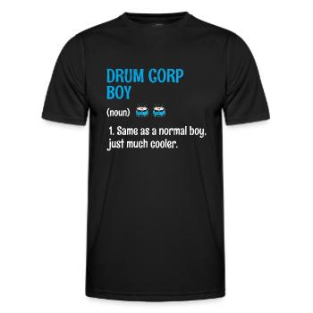 Drum Corps Marching Band Drum Corp Boy Music Percu - T-shirt sport Homme - noir - Devant - AI Model Male 178 dark (178cm)