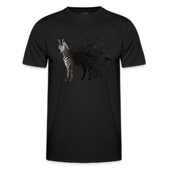 Zebra - Männer Funktions-T-Shirt - Schwarz - Vorne - AI Model Male 178 dark (178cm)