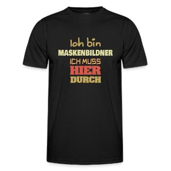 Make-up artist - Men's Functional T-Shirt - black - Front - AI Model Male 178 dark (178cm)