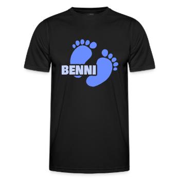 Benni - T-shirt sport Homme - noir - Devant - AI Model Male 178 dark (178cm)