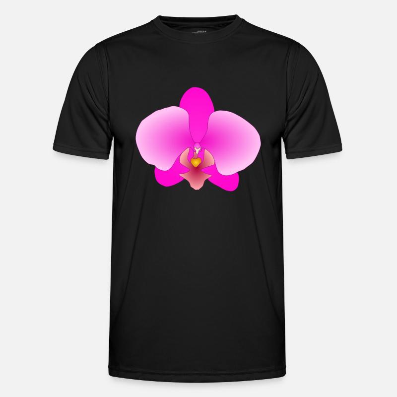 Rosa Orchidee Männer Funktions-T-Shirt