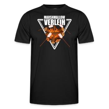 Marshmallow Verleih - Männer Funktions-T-Shirt - Schwarz - Vorne - AI Model Male 178 dark (178cm)