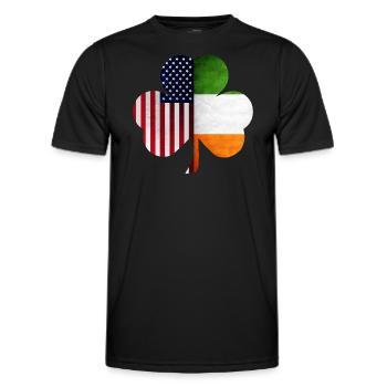 Irish And American - Men's Functional T-Shirt - black - Front - AI Model Male 178 dark (178cm)