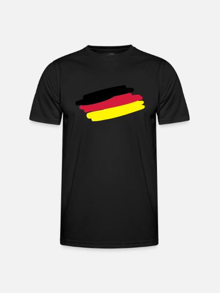 germany_flag_f3 - T-shirt sport Homme - noir