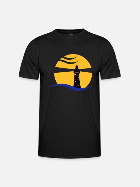 leuchtturm_02 - Männer Funktions-T-Shirt - Schwarz