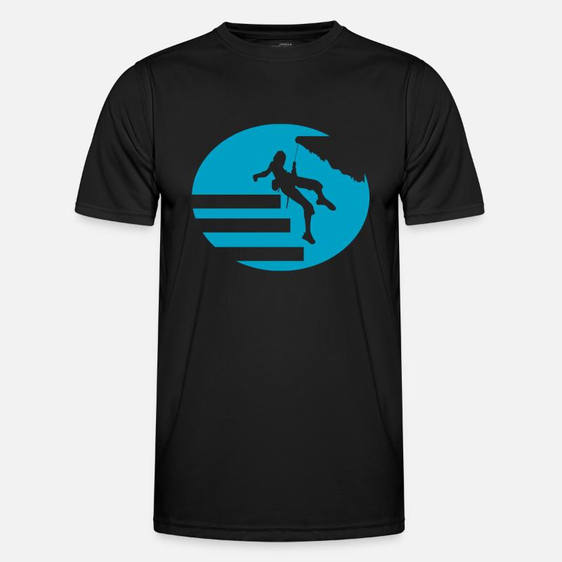 Bouldern Klettern Climbing - Männer Funktions-T-Shirt - Schwarz
