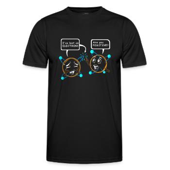 science - Men's Functional T-Shirt - black - Front - AI Model Male 178 dark (178cm)