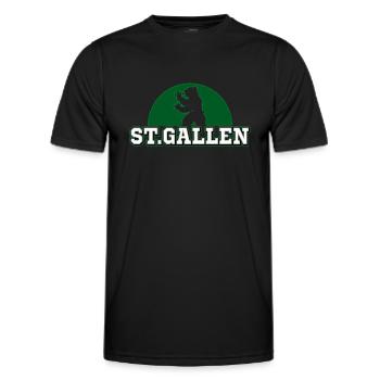 St Gallen - Men's Functional T-Shirt - black - Front - AI Model Male 178 dark (178cm)
