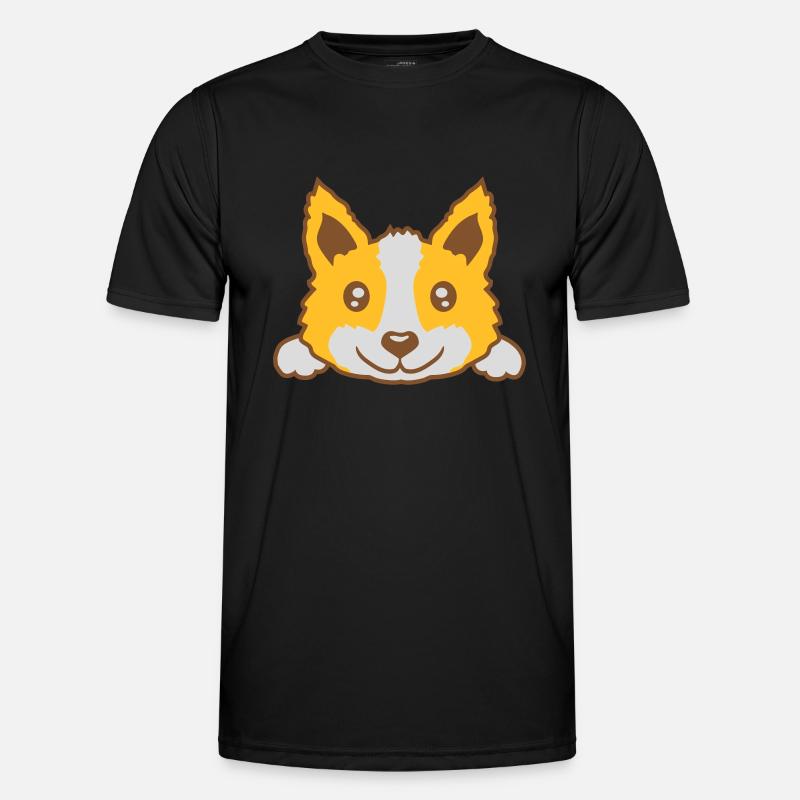 Süßer kleiner Hund Design - Männer Funktions-T-Shirt - Schwarz