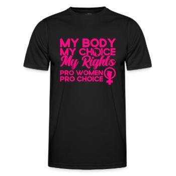 Feminismus Rechte der Frauen Feministisch Geschenk - Männer Funktions-T-Shirt - Schwarz - Vorne - AI Model Male 178 dark (178cm)