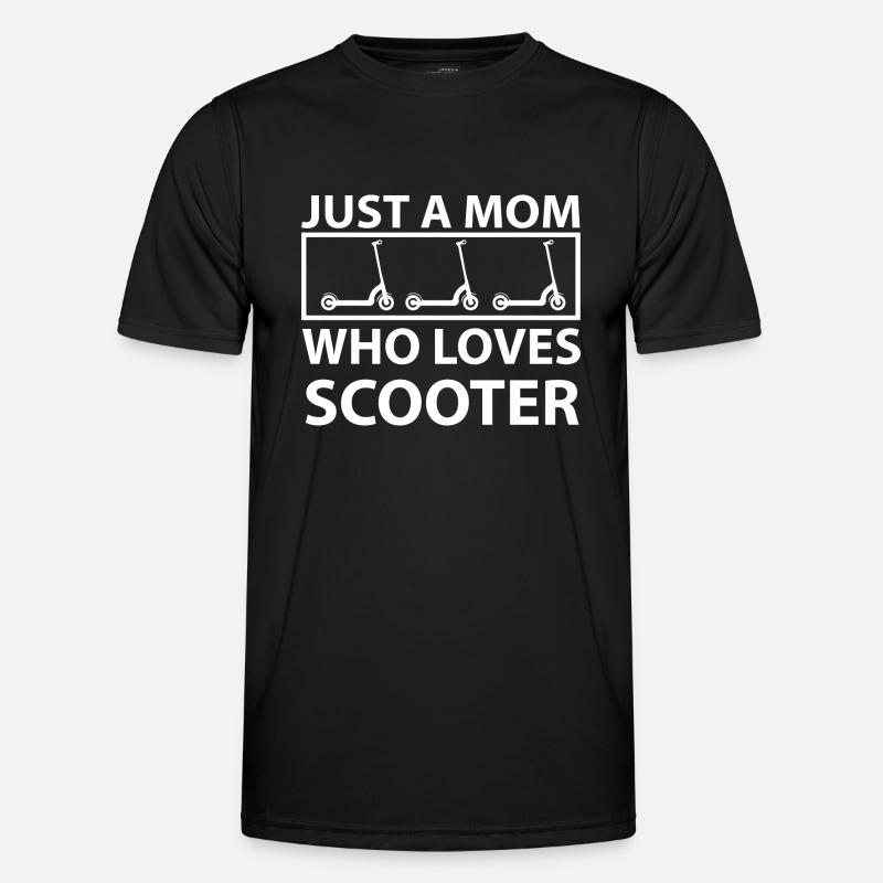 E-Scooter Roller - Männer Funktions-T-Shirt - Schwarz