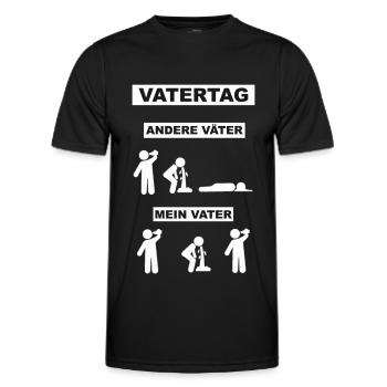 Vater Vatertag Spritztour Kumpel Bier trinken - Männer Funktions-T-Shirt - Schwarz - Vorne - AI Model Male 178 dark (178cm)