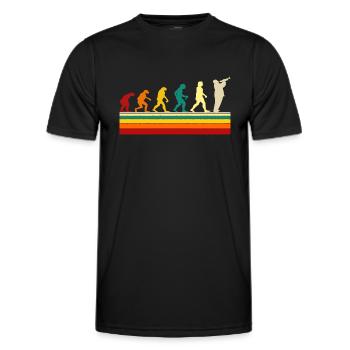 Trumpet Evolution Music Musician Trumpeter Funny - Men's Functional T-Shirt - black - Front - AI Model Male 178 dark (178cm)