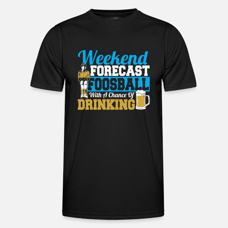 Weekend Forecast Foosball Table Soccer Player Cool Männer Funktions-T-Shirt