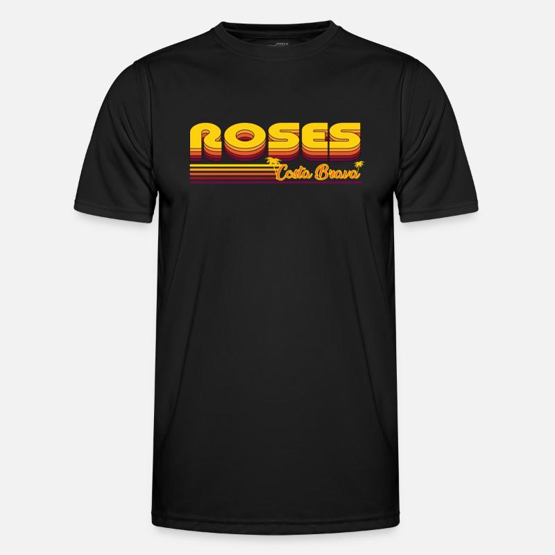 Roses Costa Brava Spanien Design Männer Funktions-T-Shirt