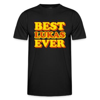 Luke First Name Funny Gift - Men's Functional T-Shirt - black - Front - AI Model Male 178 dark (178cm)