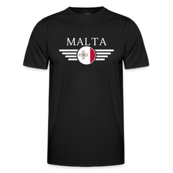 T-shirt Malte : Histoire, Magie de l’île, Culture - T-shirt sport Homme - noir - Devant - AI Model Male 178 dark (178cm)