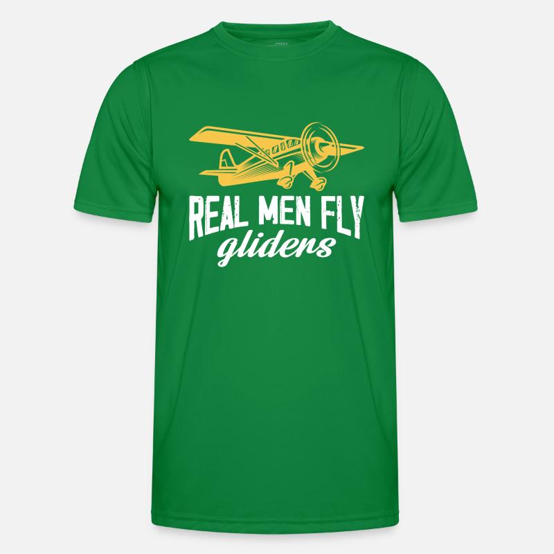 Real men fly gliders Design for a rc plane Men's Functional T-Shirt
