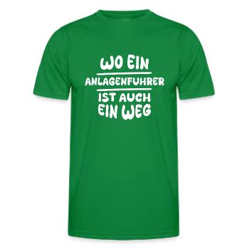 Plant operator - Men's Functional T-Shirt - kelly green - Front - AI Model Male 178 dark (178cm)