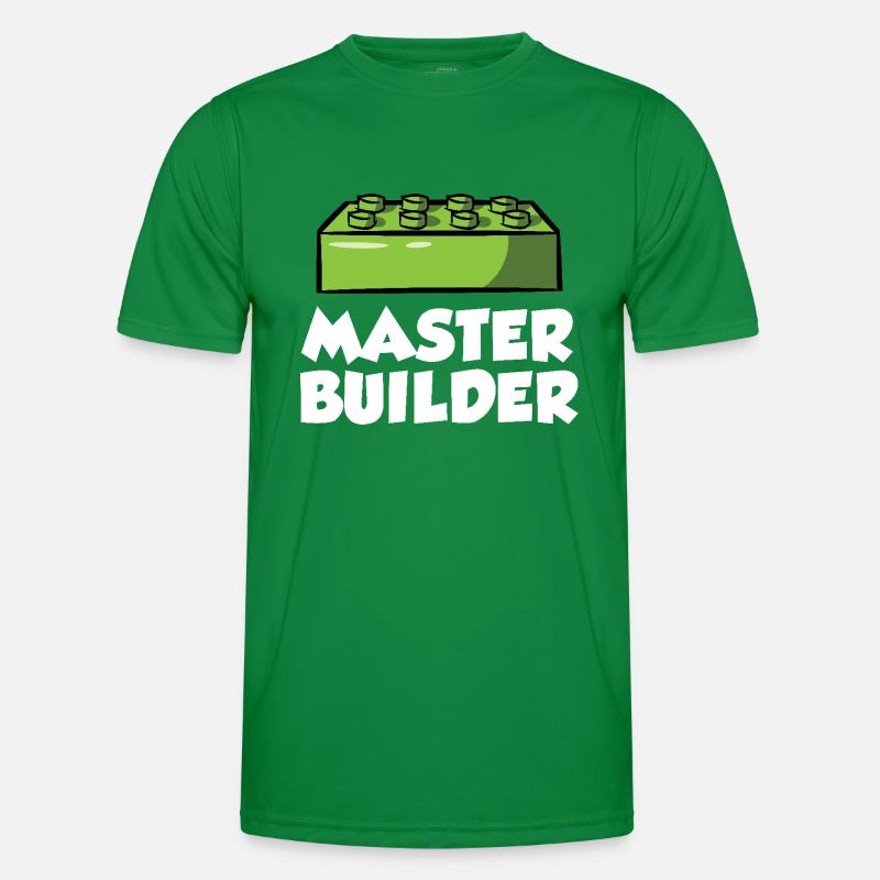 Brick Builder Brick Building Master Builder Men's Functional T-Shirt
