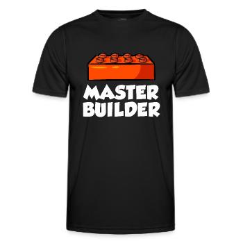 Brick Builder Brick Building Master Builder - Men's Functional T-Shirt - black - Front - AI Model Male 178 dark (178cm)
