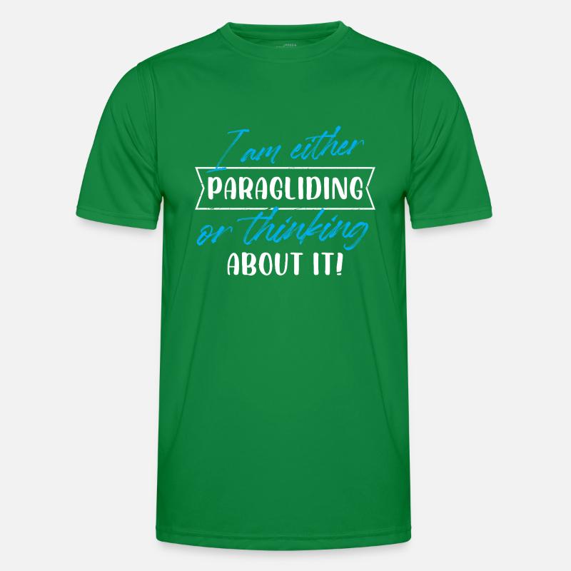 I Am Either Paragliding Or Thinking About It Männer Funktions-T-Shirt