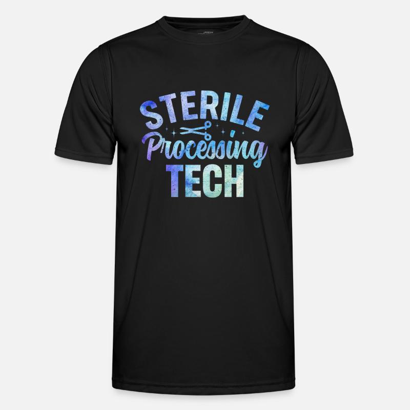 Sterile Processing Tech Medicine Design - Men's Functional T-Shirt - black