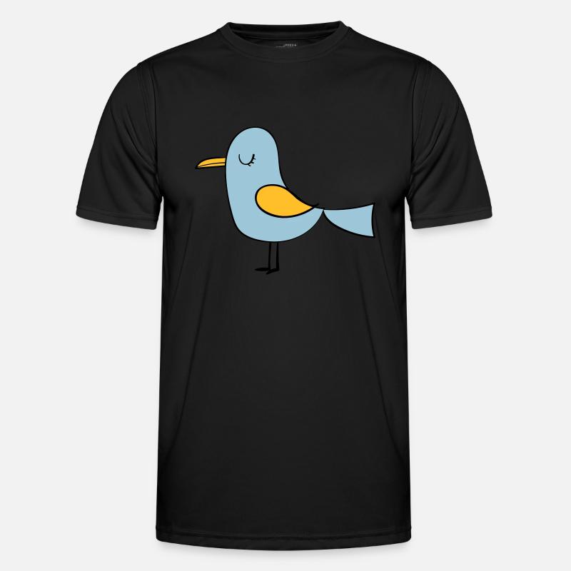 Vogel - Männer Funktions-T-Shirt - Schwarz