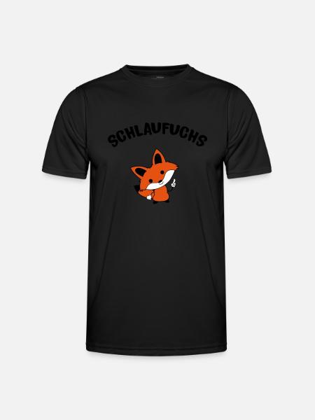 schlaufuchs_02 - Männer Funktions-T-Shirt - Schwarz