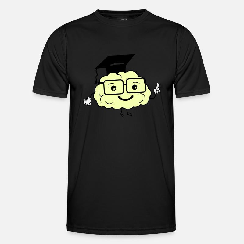 smart brain 02 - Männer Funktions-T-Shirt - Schwarz