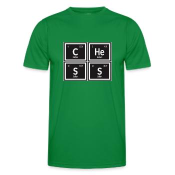 Chess | Periodic Table of Elements - Men's Functional T-Shirt - kelly green - Front - AI Model Male 178 dark (178cm)