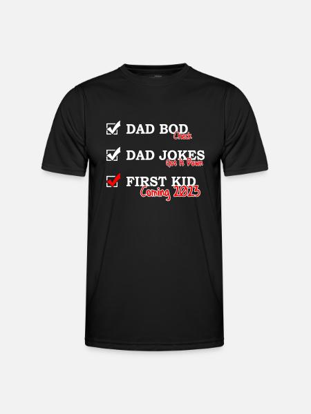 New dad funny pregnancy announcement father's day - Men's Functional T-Shirt - black